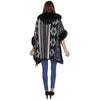 Faux Fur Pattern Hoodie Shawl P3803 (3PC)