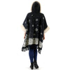 Faux Fur Snow Pattern Hoodie Shawl P3804 (1PC)