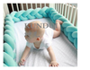 100cmBaby Bumper Bed Braid Knot Pillow Cushion Bumper for Infant Kids Crib Protector Cot Bumper Room Decor Anti-collision Bumper
