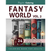 Fantasy World Vol. 2: Grayscale Coloring Book for Adults - Paperback