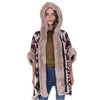 Faux Fur Pattern Hoodie Shawl P3803 (3PC)