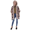 Faux Fur Pattern Hoodie Shawl P3803 (3PC)