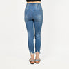 Pearl Beaded Distressed Hem Capris