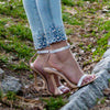 Scalloped Embroidered Eyelet Hem Capris