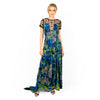 Mix-Media Side Flounce Gown