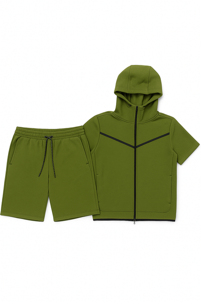 Men’s TechFlex Hooded Zip-Up Short Set