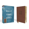 Niv, Quest Study Bible, Leathersoft, Brown, Comfort Print: The Only Q and A Study Bible - Imitation Leather