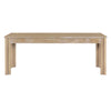 TREXM 3-piece retro dining table, rectangular stand table, and 2 4-person wooden stools (made of natural wood)