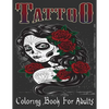 Tattoo Coloring Book For Adults: Over 205 Coloring Pages For Adult Relaxation With Beautiful Modern Tattoo Designs Such As Sugar Skulls, Hearts, Roses - Paperback