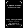 De Septem Secundeis: Seven Secondary Causes - Paperback
