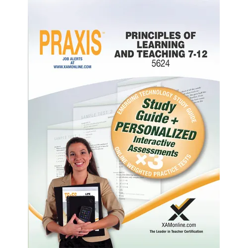 Praxis Principles of Learning and Teaching 7-12 5624 Book and Online - Paperback