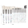 15 pcs Makeup Brushes Diamond Crystal Handle Makeup Tools Foundation Eyeshadow Brush