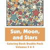 Sun, Moon, and Stars Coloring Book Double Pack (Volumes 3 & 4) - Paperback
