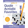 Quote Acrostic Favorites: Features 50 Rewarding Puzzles - Paperback