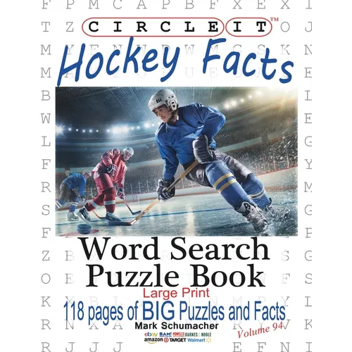 Circle It, Ice Hockey Facts, Large Print, Word Search, Puzzle Book - Paperback