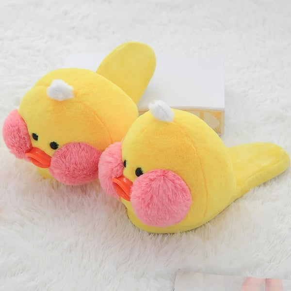 Kawaii Plush Ducky Slippers