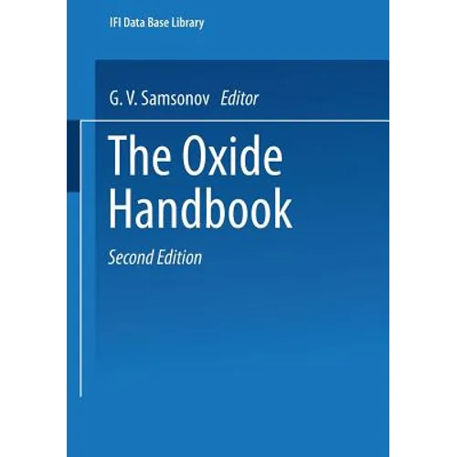 The Oxide Handbook - Paperback
