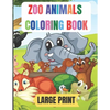 large print zoo animals coloring book: 50 Amazing coloring pages with thick lines, very easy for beginners- 8.5*11 inche large papers - Paperback