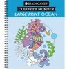 Brain Games - Color by Number - Large Print: Ocean - Spiral