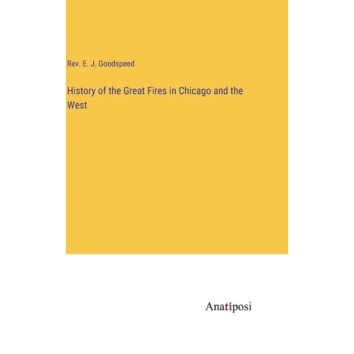 History of the Great Fires in Chicago and the West - Hardcover