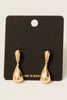 Dainty Double Metallic Tear Dangle Earrings
