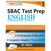 SBAC Test Prep: Grade 3 English Language Arts Literacy (ELA) Common Core Practice Book and Full-length Online Assessments: Smarter Balanced Study Guid - Paperback