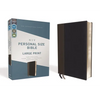 Niv, Personal Size Bible, Large Print, Leathersoft, Black, Red Letter Edition, Comfort Print - Imitation Leather