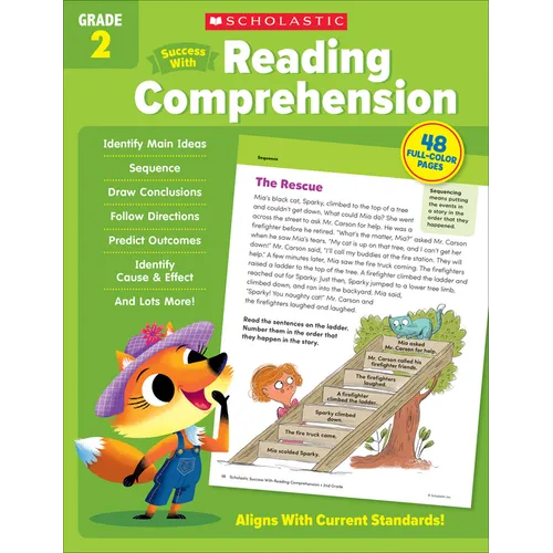 Scholastic Success with Reading Comprehension Grade 2 Workbook - Paperback