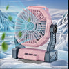 10400mAh 13hrs Rechargeable Automatic Oscillating Camping Fan with LED and Hook