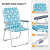 Set of 2 Folding Beach Chairs Portable Webbed Patio Lawn Camping Outdoor Steel Frame