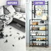 2 in 1 Shoe Rack with Coat Hooks Entryway Organizer 5 Tier Storage Shelf