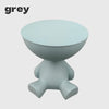 Bear Side Table with Storage – Modern Animal Shaped Nightstand End Table for Bedroom Living Room Patio