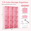 13-Cube Modular Kids Wardrobe with Hanging Rod and Shelves