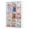 13-Cube Modular Kids Wardrobe with Hanging Rod and Shelves
