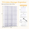 13-Cube Modular Kids Wardrobe with Hanging Rod and Shelves