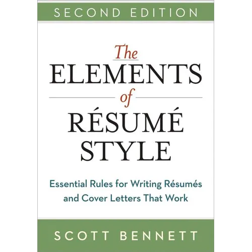 The Elements of Resume Style Softcover - Paperback