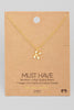 Initial Stone Pendant Necklace