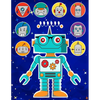 Robots Sticker Album 2 For Boys: 100 Plus Pages For PERMANENT Sticker Collection, Activity Book For Boys - 8.5 by 11 - Paperback