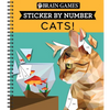 Brain Games - Sticker by Number: Cats! (28 Images to Sticker) - Spiral