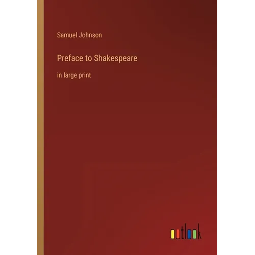 Preface to Shakespeare: in large print - Paperback