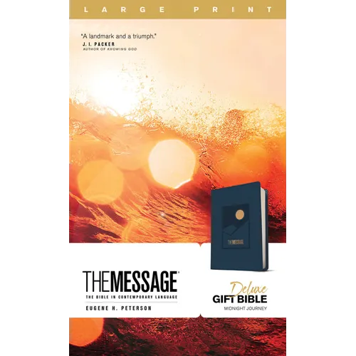 The Message Deluxe Gift Bible, Large Print (Leather-Look, Navy): The Bible in Contemporary Language - Imitation Leather