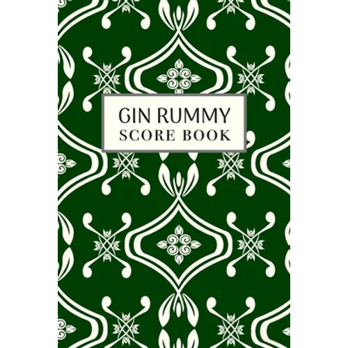 Gin Rummy Score Book: 6x9, 110 pages, Keep Track of Scoring Card Games Green - Paperback
