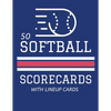 50 Softball Scorecards With Lineup Cards: 50 Scoring Sheets For Baseball and Softball Games (8.5x11) - Paperback