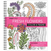 Color & Frame - Fresh Flowers (Adult Coloring Book) - Spiral