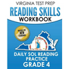 VIRGINIA TEST PREP Reading Skills Workbook Daily SOL Reading Practice Grade 4: Preparation for the SOL Reading Tests - Paperback