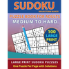 Sudoku Puzzle Book for Adults: Medium to Hard 100 Large Print Sudoku Puzzles - One Puzzle Per Page with Solutions (Brain Games Book 9) - Paperback