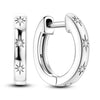 925 Sterling Silver Hoop Earrings with Zircon | Classic U-Shaped Women Jewelry
