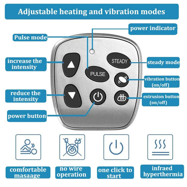 Hand Massager With Heat and Compression for Arthritis Carpal Tunnel Pain Relief Wrist Carpal Tunnel Pain Cordless Hand Massager