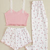 Pink & White Floral Pajamas Set