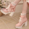 Pretty Pink Ankle Boots